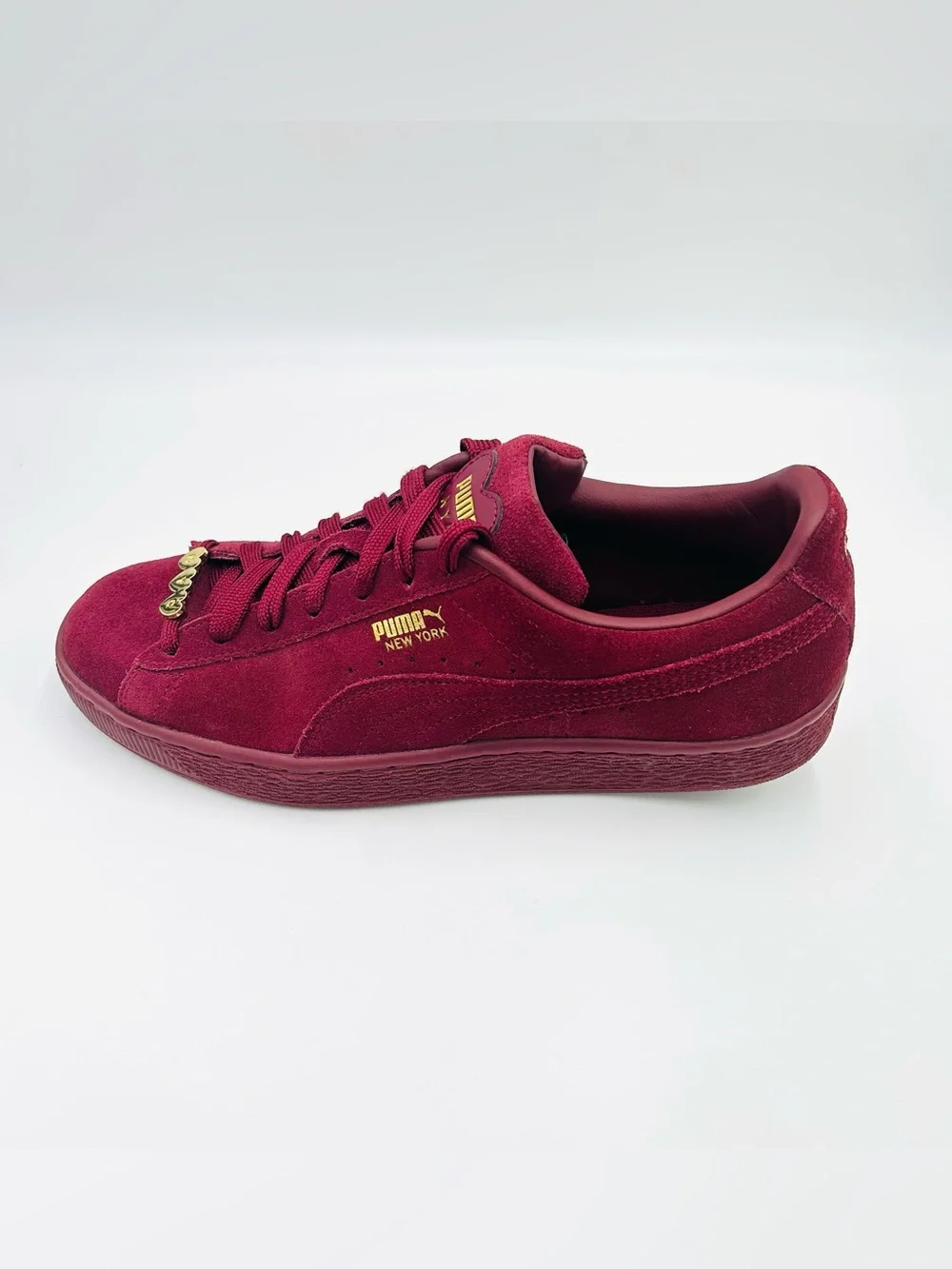 Puma Suede Classic NYC Flagship Sneakers Women 9 Zinfandel Gold Big Apple - Picture 6 of 11